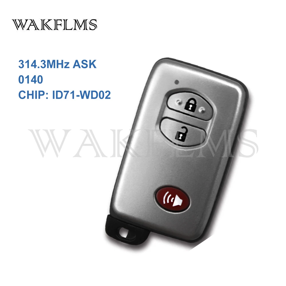 Новинка умный дистанционный ключ с 3 кнопками 314 дюйма 0140 ID71 для Toyota бесключевой