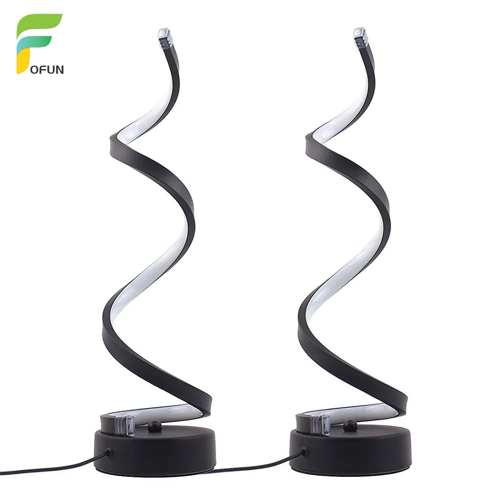 

LED Table Lamp Modern Minimalist Dimmable Spiral Table Lamp 18W 3 Color Bedside Lamp Desk Light for Bedroom Living Room Reading