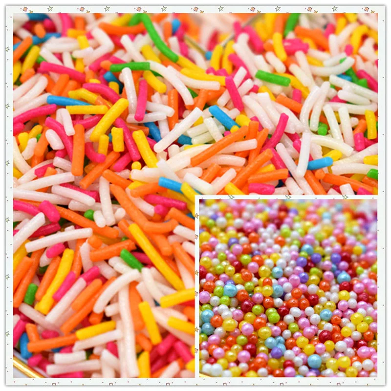 500 г Радужный сахарный жемчуг разбрызгивает съедобные тонкие трюки инструменты