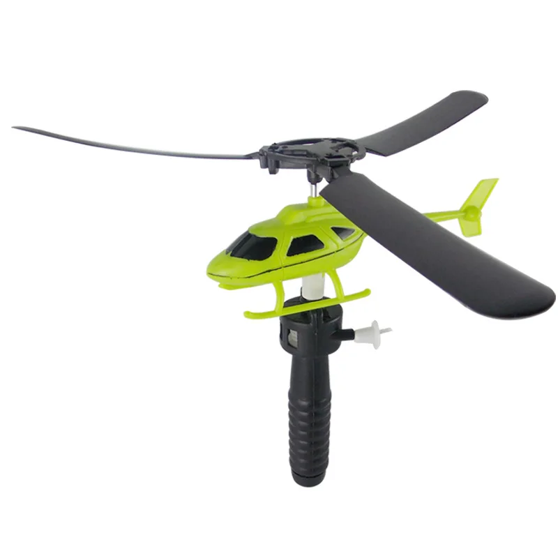 

New Aviation Model Pull Wires Helicopters Fly Freedom Drawstring Mini Plane Hand Pull Helicopters Kids Educational Outdoor Toys