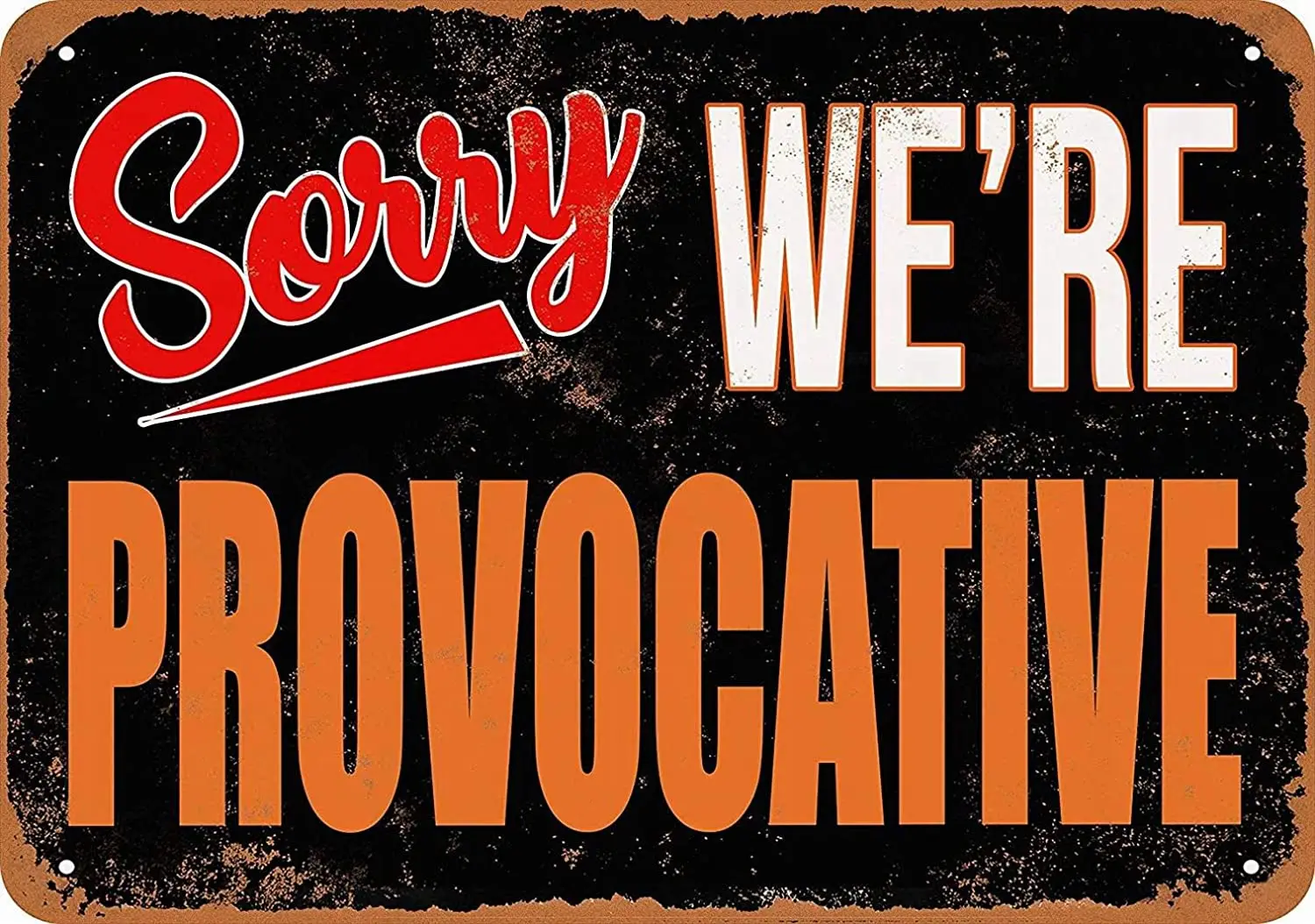 

Fsdva 8 x 12 Metal Sign - Sorry, We're Provocative - Vintage Wall Decor Home Decor