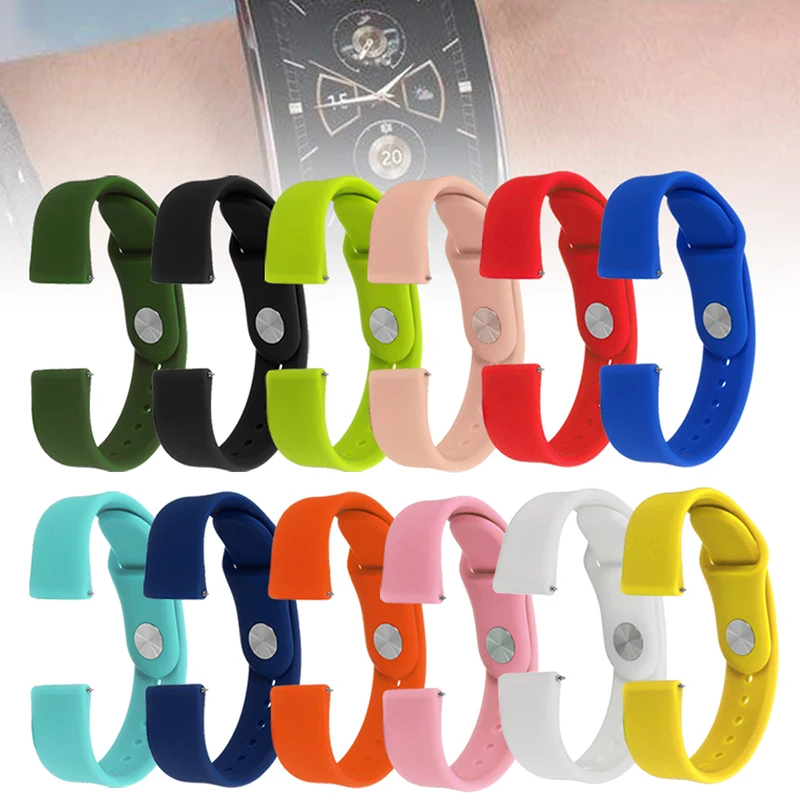 20 мм замена силиконовый ремешок для часов для samsung Шестерни S4 huawei часы 2 Xiaomi Huami Amazfit Bip A1608 Смарт ремешок для наручных часов