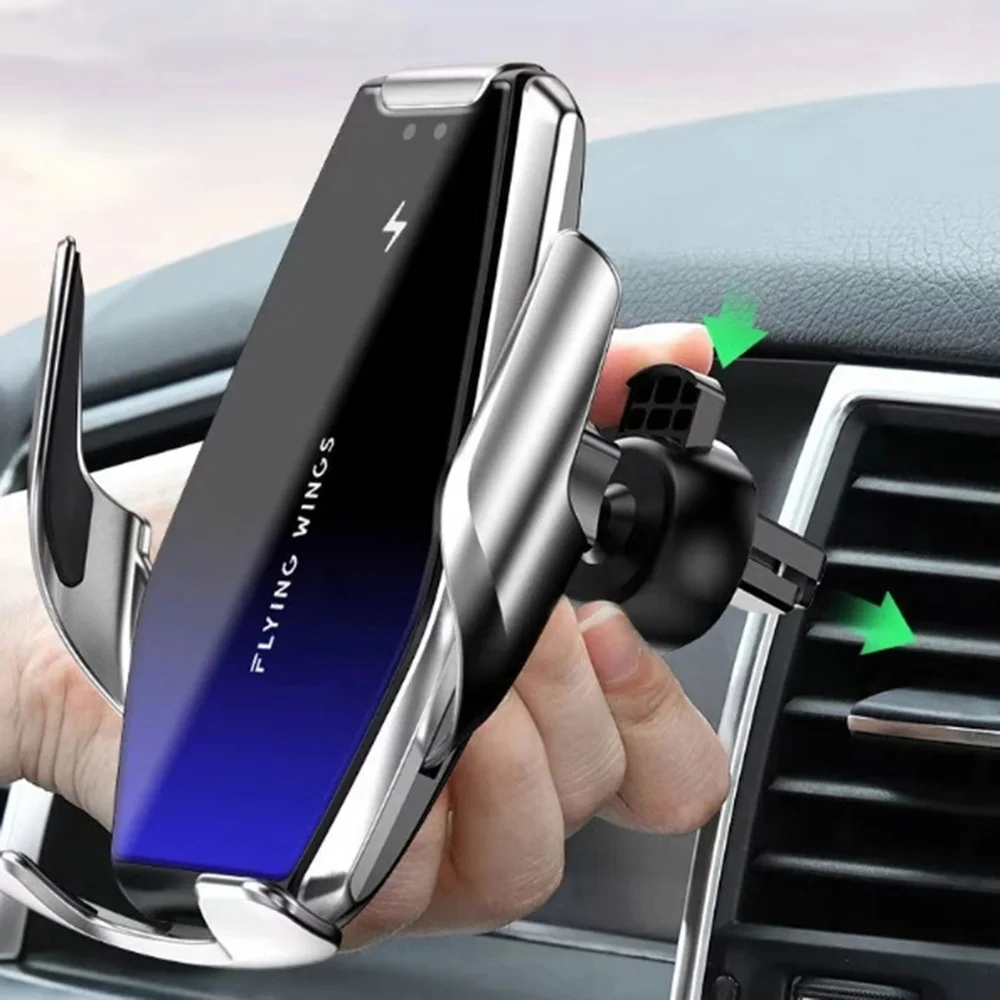 S7 Automatic Clamping Car Wireless Charger 15W Quick Charge for Iphone 11 Pro XR XS Huawei P30 Infrared Sensor Phone Holder | Мобильные