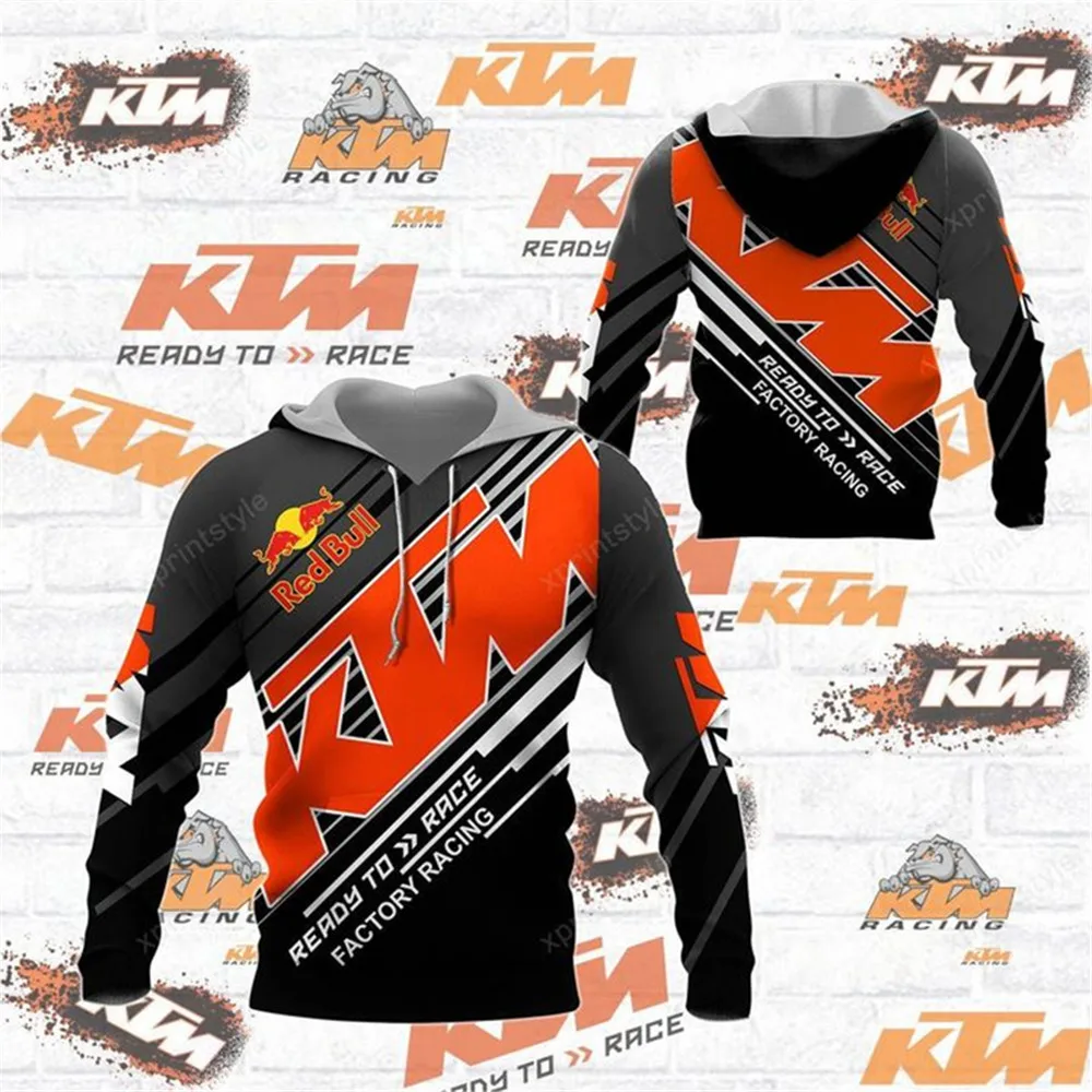 

2021 Brand New K T M Hoodie Motorcycle Pullover 3D Digital Printing Men's Fashion Hooded Jacket Spring and Autumn Casual Sweatsh