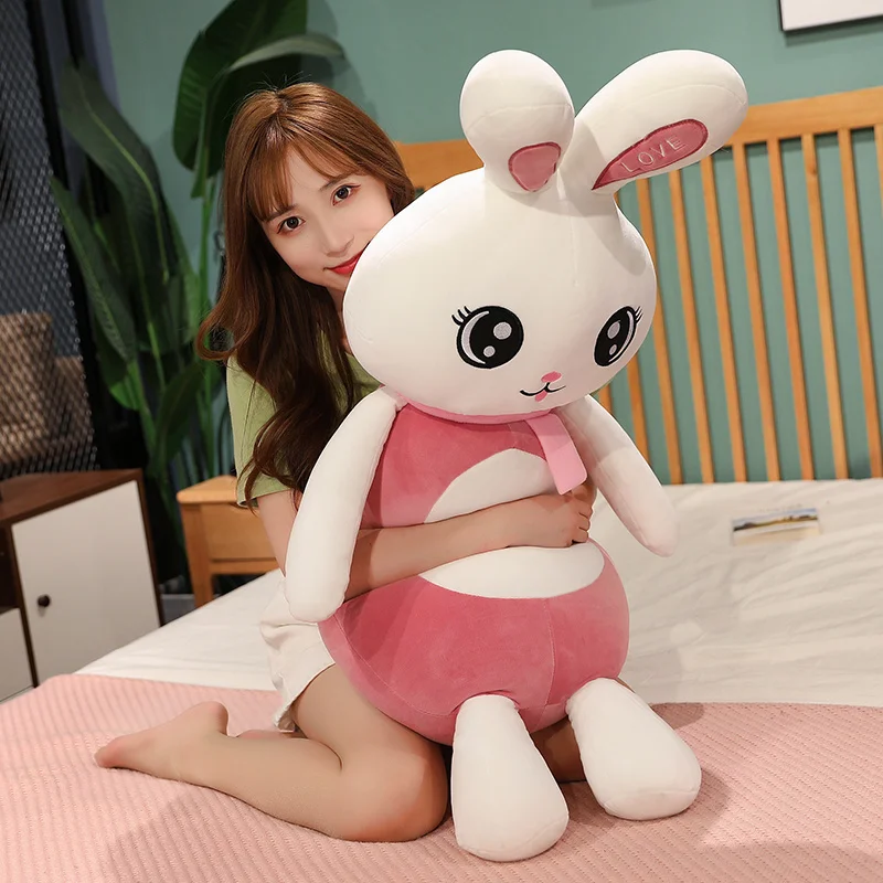

55-120cm Kawaii Down Cotton Stuffed Comfortable Fabric Cute Rabbit Long Strip Pillow Cartoon Animal Plush Toy Juguetes de peluch