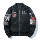 Осенняя куртка-бомбер с вышивкой маленького дьявола, мужская куртка-пилот, японская бейсбольная куртка Sukajan, сувенирная уличная одежда Yokosuka
