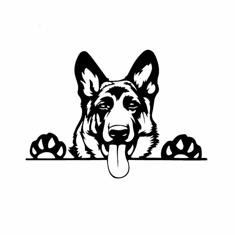 

Interesting Cartoon Animal Graffiti Dog Car Stickers and Decal Cover Scratches Motorcycle for Bumper Window Decoration KK16*12cm