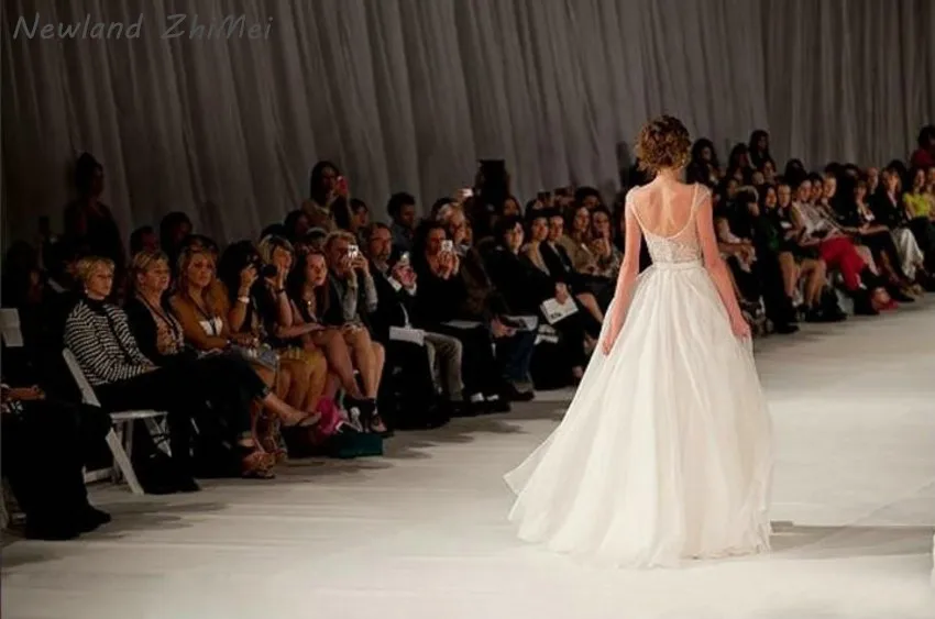 Vintage Boho Wedding Dresses Elegant Sexy Front Side Slit A Line Long Backless Chiffon Bride Dress robe de mariee