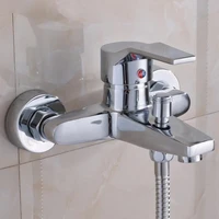 Copper Wall Mounted shower faucet Bathroom Water Tap Triple Hot And Cold Bathtub Handheld Shower Tap Mixer Faucet Shower Faucet