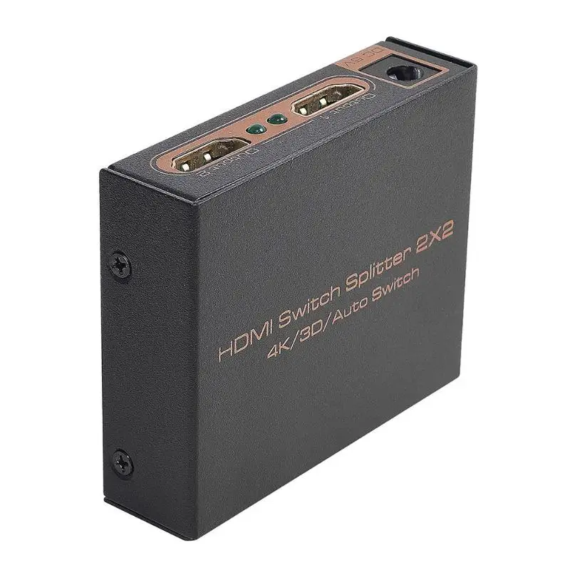 ALLOYSEED 2x2 Переключатель HDMI 2 Вход 2 Выход HDMI разделитель, сплиттер адаптер Поддержка 4K 3D 1080P для PS4 HDTV PC DVD плеер