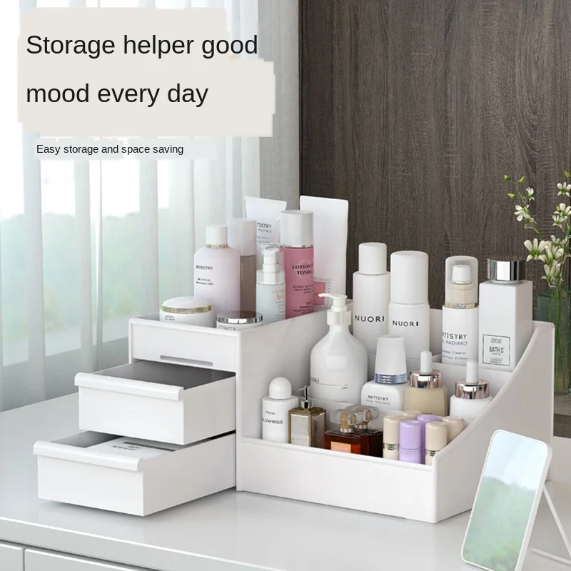 

Large Capacity Cosmetic Storage Box Makeup Drawer Organizer Jewelry Nail Polish Makeup Container Desktop Sundries Storage Box