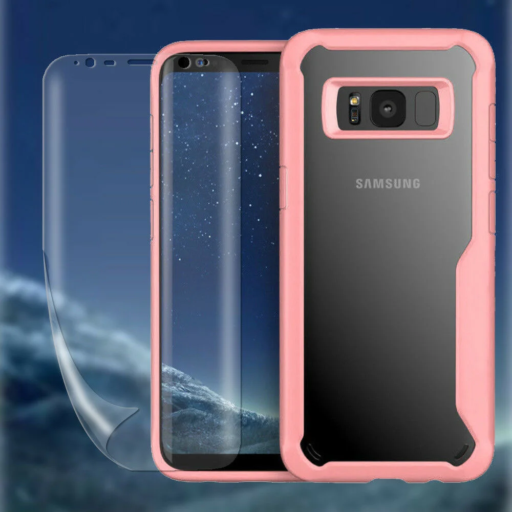 

Samsung S8 S9 S10 Plus Note 10 Super Shockproof Transparent Silicon Acrylic Cover Case For Samsung S21 Plus Ultra Case