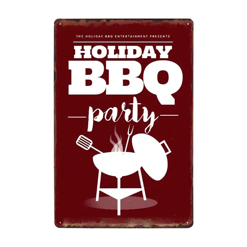 DAD'S BBQ оловянные вывески винтажные металлические бляшки плакат на стену декоративные тарелки бар украшение фермерский дом Декор 20x30 см