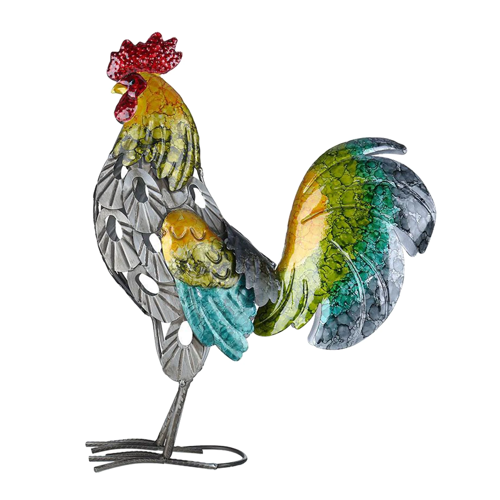 

Colorful Painted Metal Statue erel Art Home Garden Decoration
