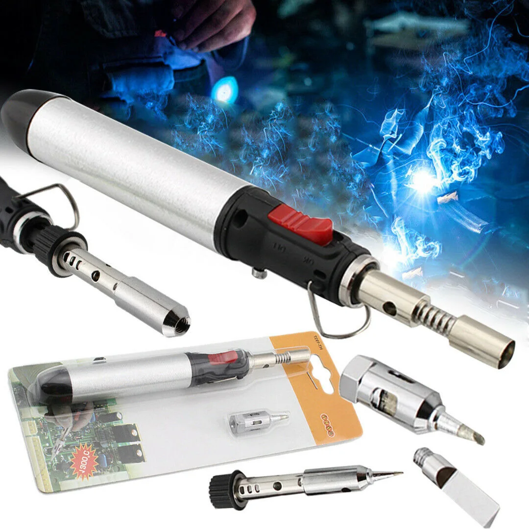 

Gas Soldering Iron Gas Gun Parts HT-1934-3 Filling Butane Gas Cordless Welding Pen Blow Torch Tool Kit Solder Tool