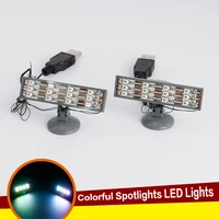 2pcs led colorful searchlight spotlight usb street city series bricks light building blocks compatible with lego block