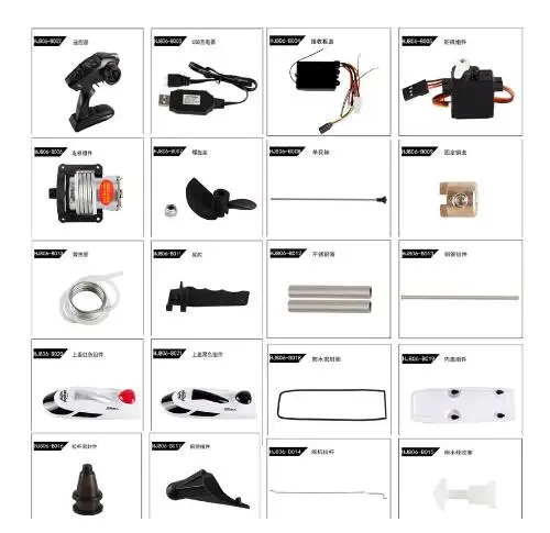 

HXJ HJ806 HJ806B RC remote control ship accessories servo Receiver board Charging line Remote control motor Propeller, etc.