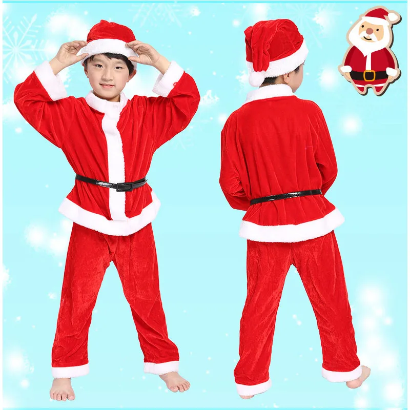 Рождественский костюм Санта Клауса для маленьких мальчиков/девочек комплект из 3