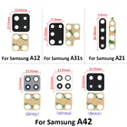 Стеклянные линзы для задней камеры, наклейки на клейкой основе для Samsung A12, A21, A31S, A42, A10s, A20s, A02, A02s, 50 шт.