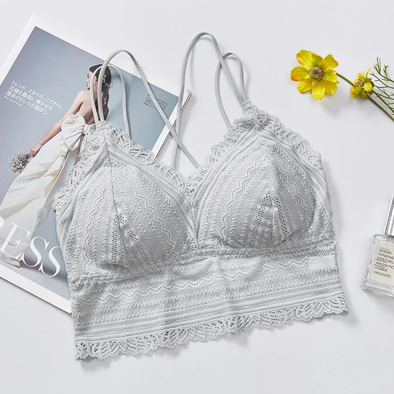 Новый сексуальный бесшовный кружевной бюстгальтер без косточек женский топы
