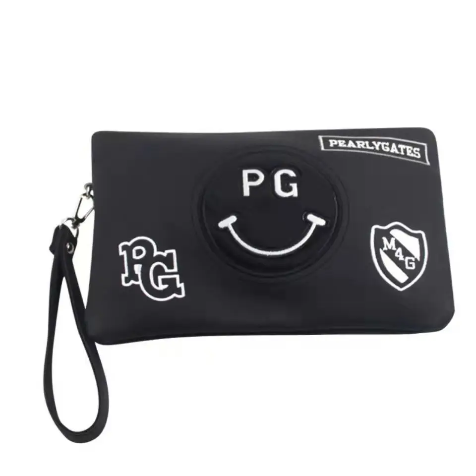 The new PG smiley face golf bag waterproof lightweight pouch for men and women multifunctional fashion storage bag