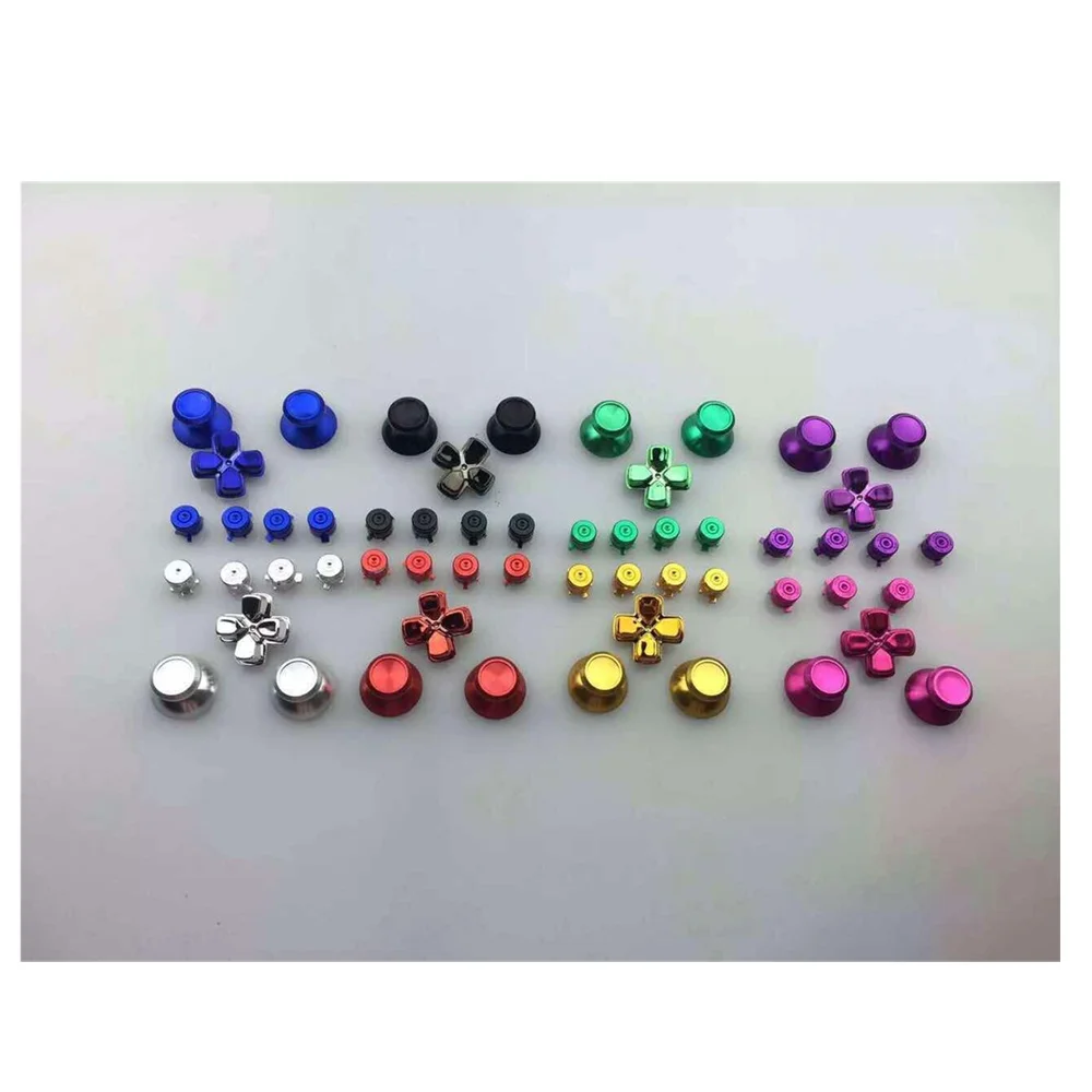 100 компл. Металлический аналоговый джойстик колпачки для джойстика + кнопки Dpad Sony