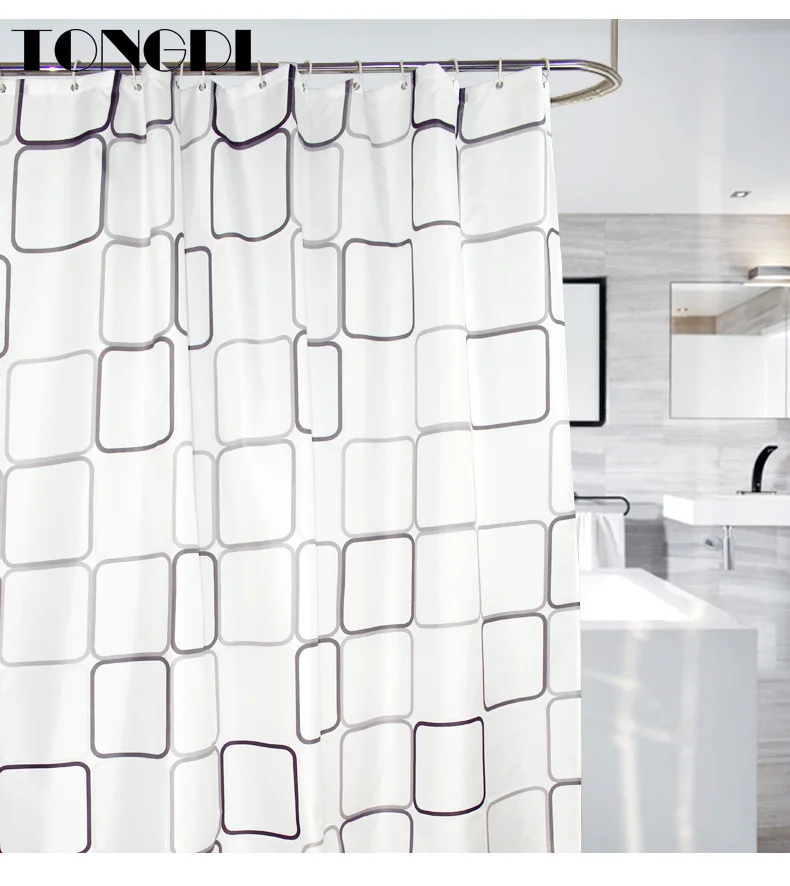 TONGDI Водонепроницаемая душевая занавеска экологически чистый Средиземноморский