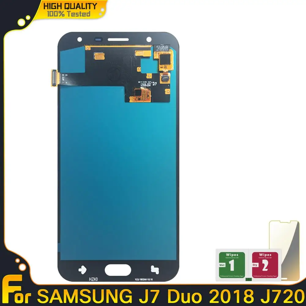 Дисплей для SAMSUNG Galaxy J7 Duo 2018 J720 SM J720F ЖК дисплей сенсорный экран протестированный