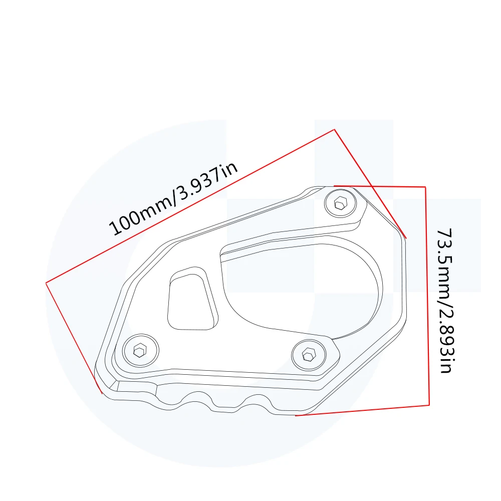 Аксессуары для мотоциклов боковая подставка с ЧПУ увеличивающая пластину