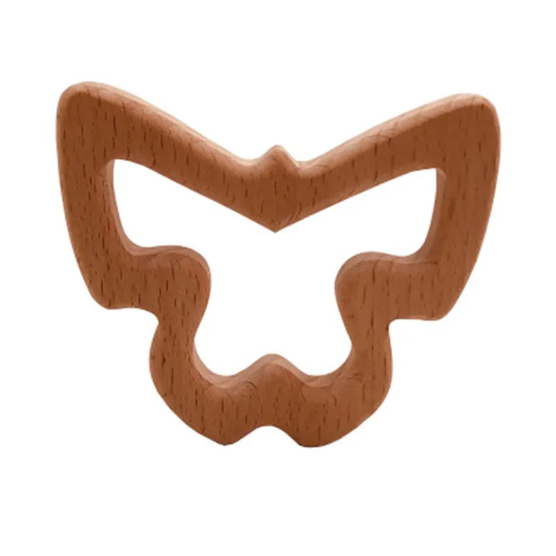 

New DIY Collection plant Wooden teether Food Grade Natural Beech Pacifier Chain Safety Certification Woode Baby Toy for Newborn