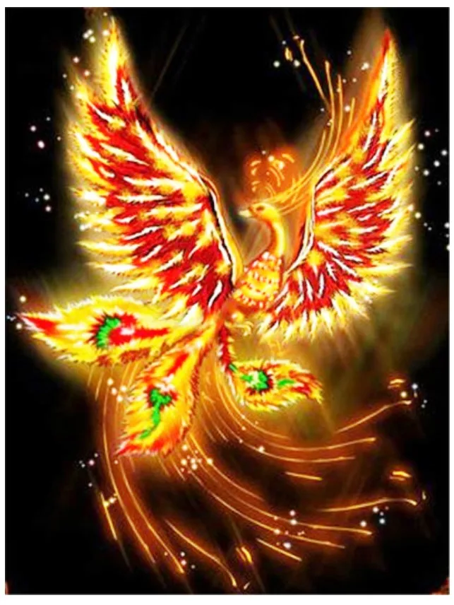 Полный птицы Алмазная вышивка живопись огненный Феникс мозаика стразы стикер