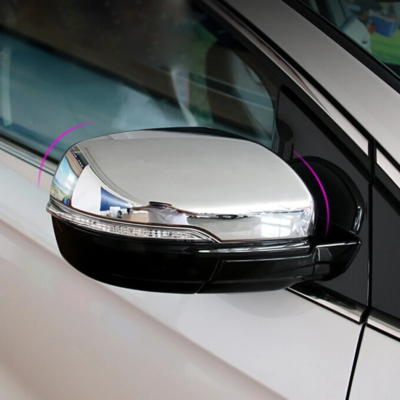 

autoface For Ford Edge 2015-2018 accessories ABS Carbon fiber Car side door rearview turning mirror Cover Trim Car styling 2pcs