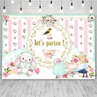 Фоны Avezano для фотосъемки, баннер для чайвечерние, кролик, чайный набор, цветы, фоны для фотостудии, фотосессия, декор для фотозоны