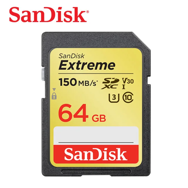 Двойной Флеш-накопитель SanDisk Extreme карты памяти sd карта, 32 ГБ, micro sd карта SDHC/SDXC Class10 C10 U3 V30 sd карты 128 Гб 64 Гб 150 МБ/с. UHS-I для Камера - Емкость: 64 ГБ