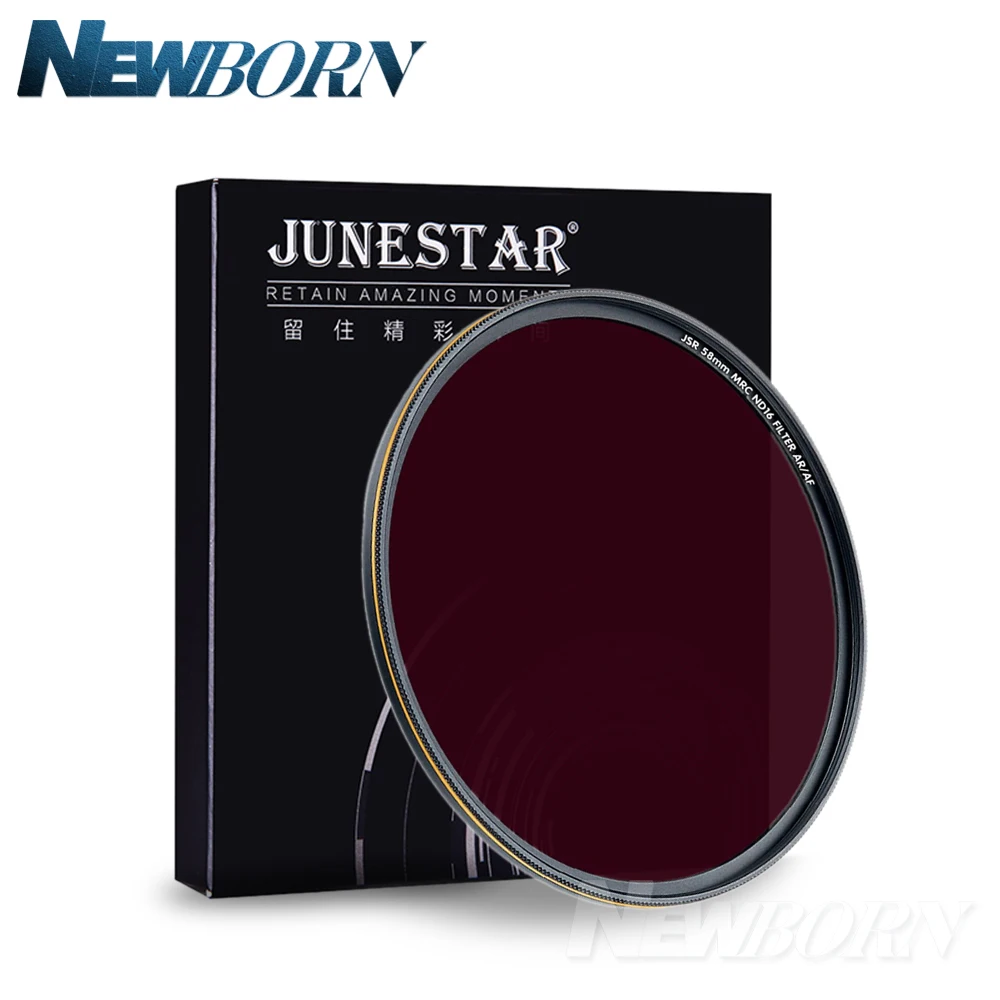 JUNESTAR ND4/8/16/32/64 Камера объектив фильтр нейтральной с алюминиевой рамкой и