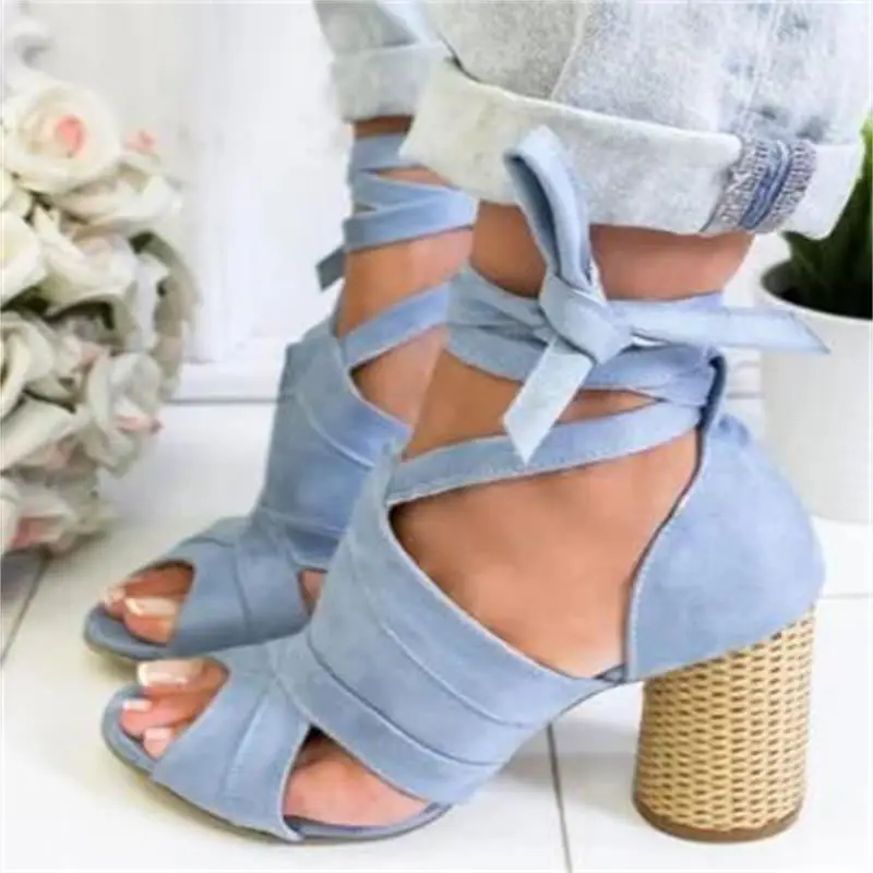 Женские сандалии с открытым носком кожаные модельные в римском стиле на шнуровке