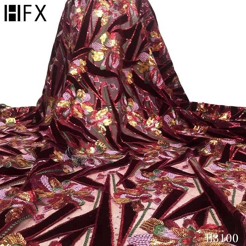 HFX Новая африканская кружевная ткань 2020 Высококачественная нигерийская