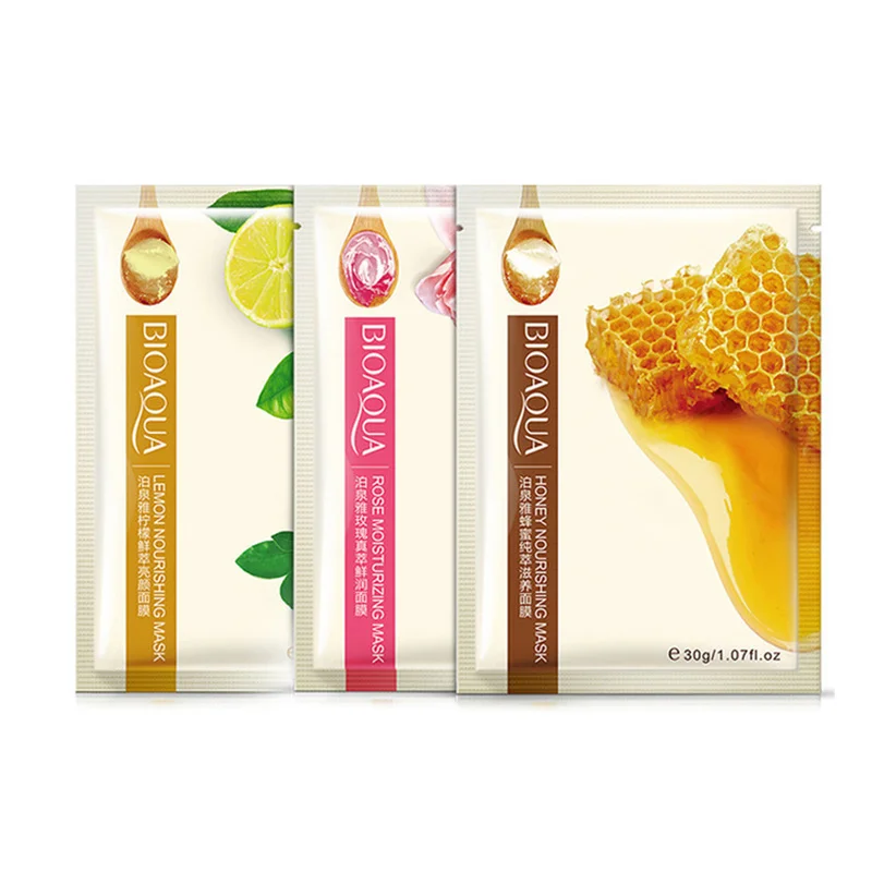 Увлажняющая маска для лица с розовым медом и лимоном питательная женщин