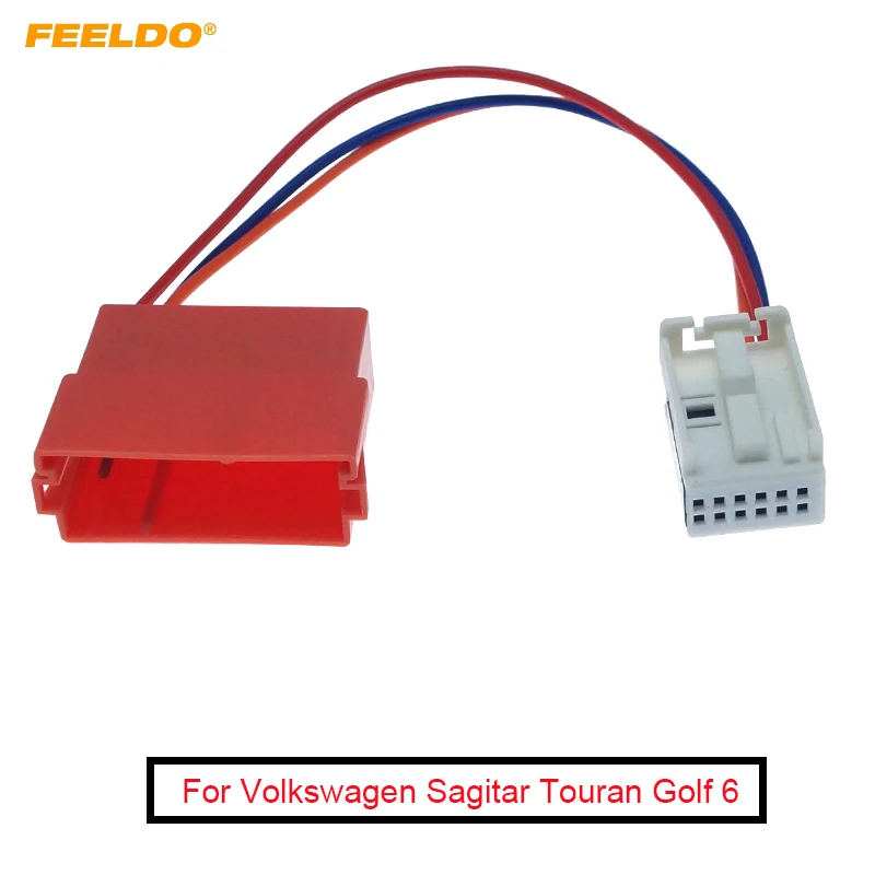 FEELDO 1 шт. автомобильный AUX вход аудио кабель адаптер для Volkswagen Sagitar Touran Golf 6 RCD310 RCD510