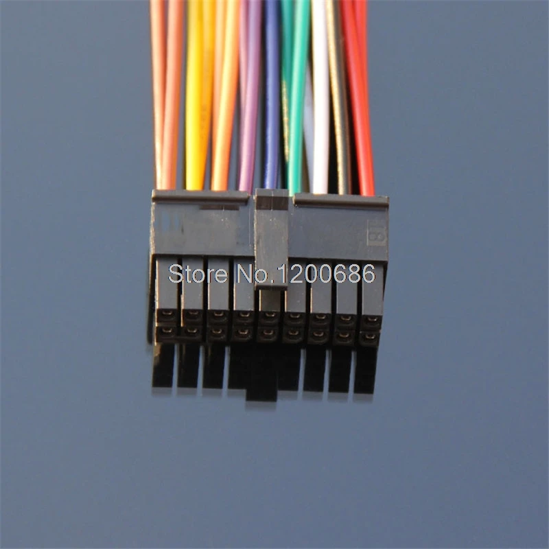 

18PIN 18AWG 30CM Molex 5557 Series 4.2 mm 2x9pin 39012180 18 pin Molex 4.2 2*9pin 18p wire harness