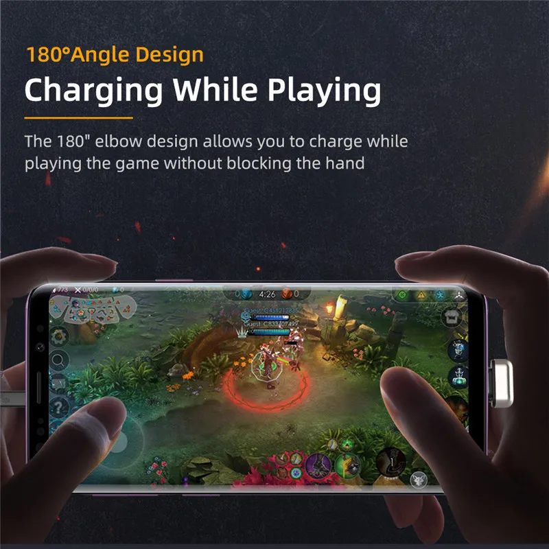 Кабель USB C 2.1A 90 градусов игровой кабель для Samusng Huawei P40 5G шнур быстрой зарядки