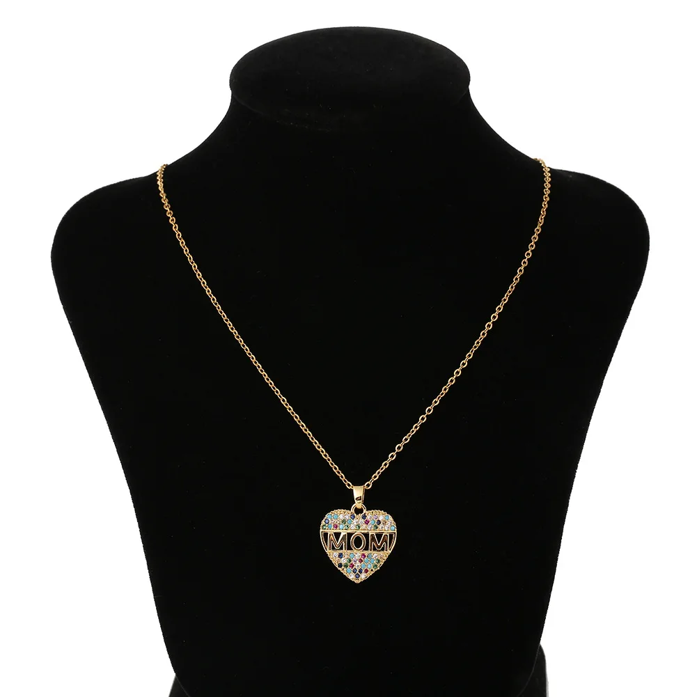 

Golden Heart Necklace Shiny Bling AAA Zircon Lady Clavicle Chain Elegant Charm Wedding Pendant Jewelry