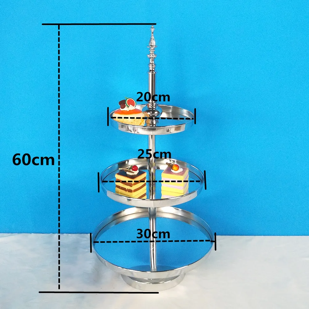 Tobs mirror cake stand tower Electroplating sliver Wedding Decoration 2&amp3 Tier Cupcake Display Gold Metal Stand | Дом и сад