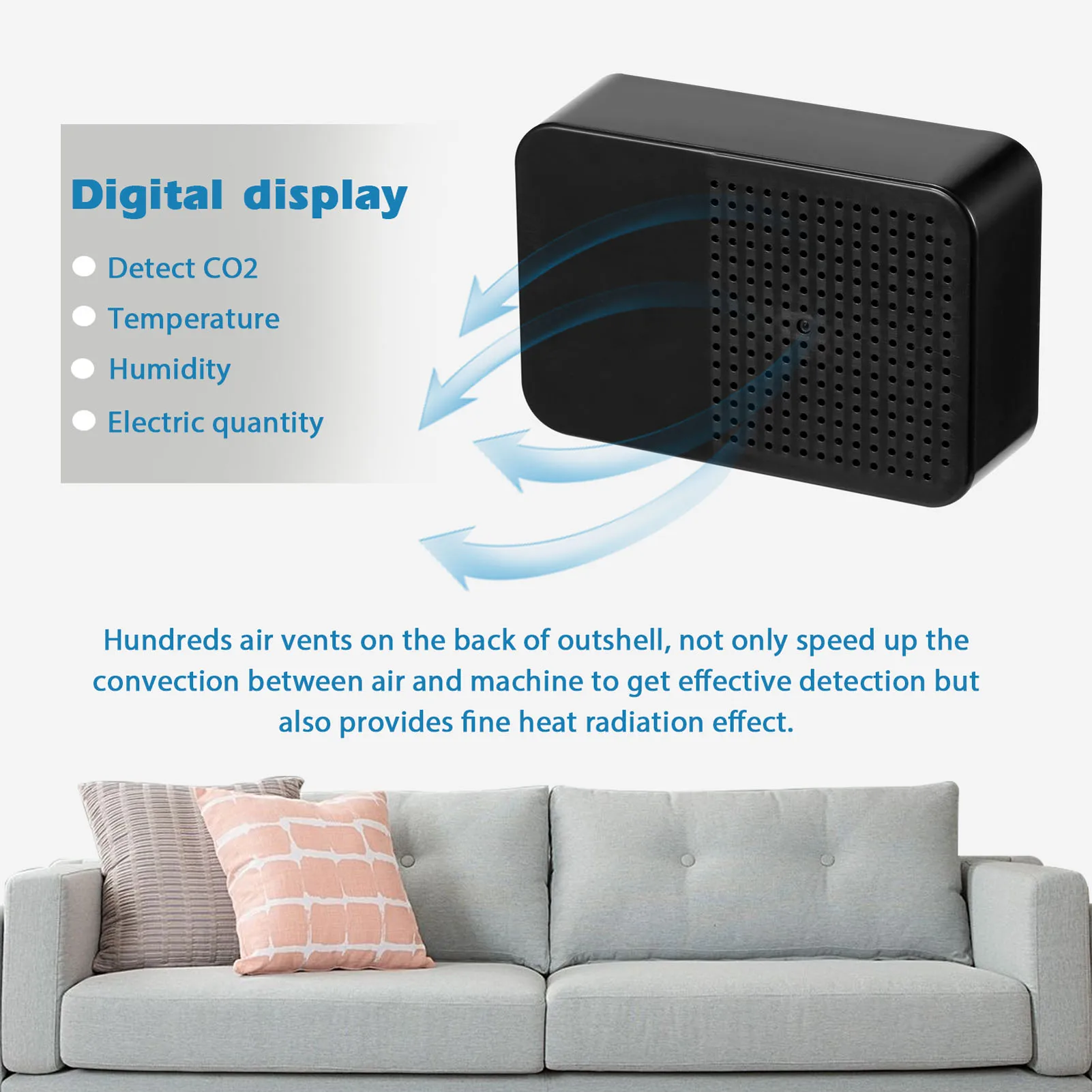 Детектор качества воздуха измеритель co2 тестер CO2 с значением углекислого газа