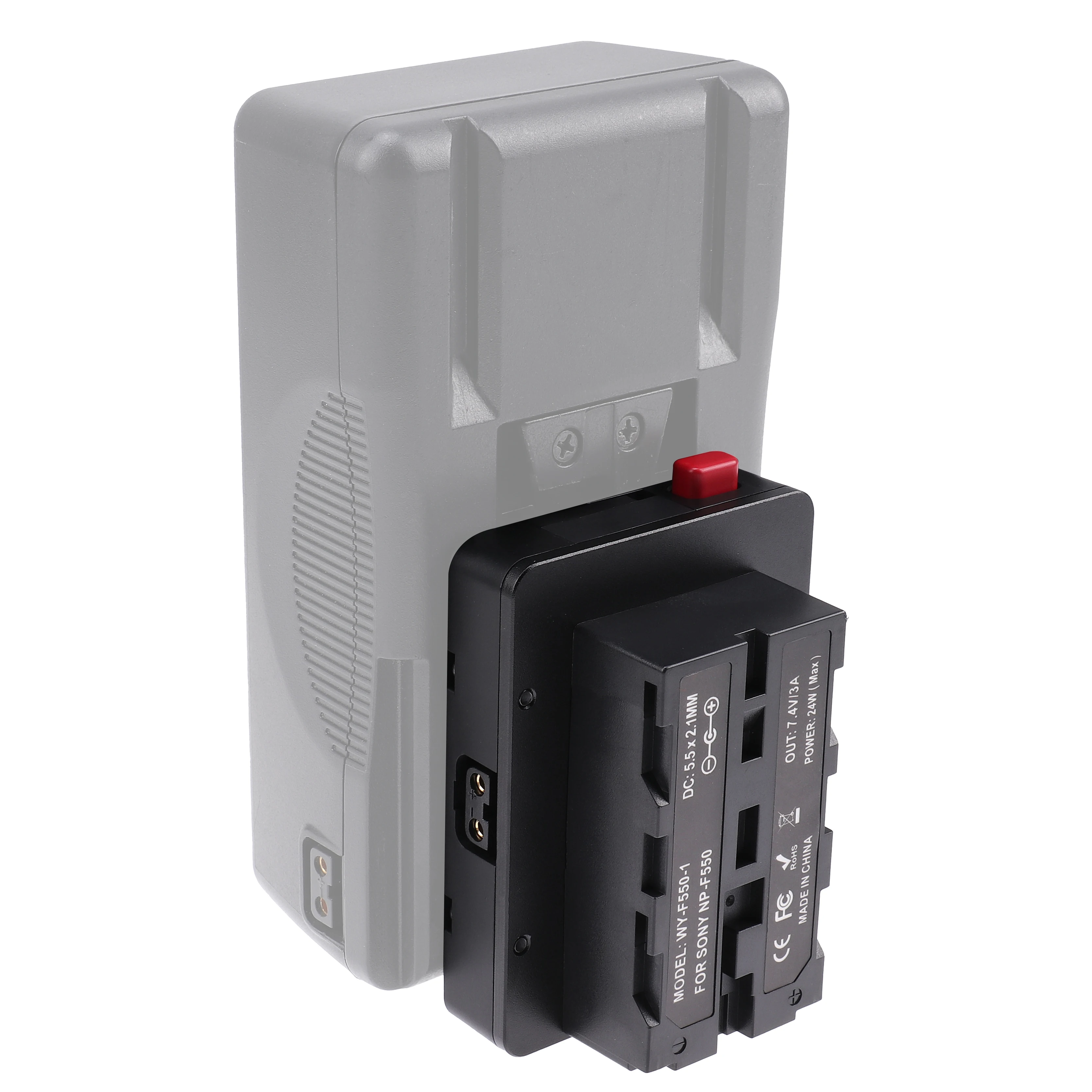Fotga-placa de Montagem em v para Câmeras Adaptador de Placa de Bateria tipo Toque d com Trava em v para Câmeras de Monitores