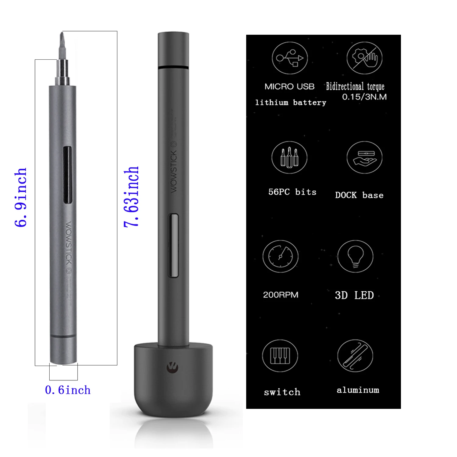 Wowstick 1F+ pro Портативный Прецизионный мини беспроводной электрический шуруповерт для iphone мобильный телефон ремонт камеры