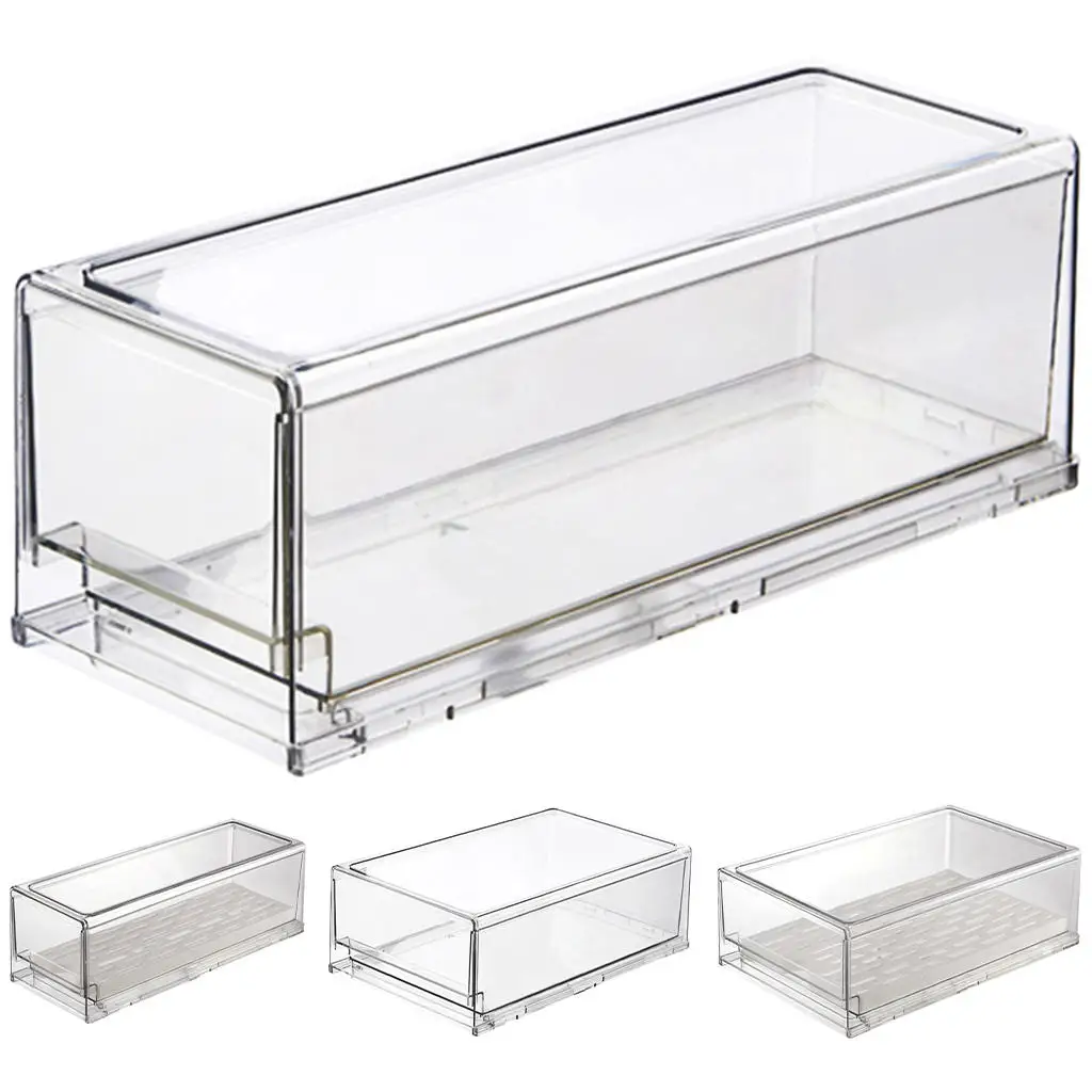 Fridge Storage Bin Drawer design Rectangle Food Storage Storage Container Kitchen Cabinet for Frozen Fruits Vegetable Meat