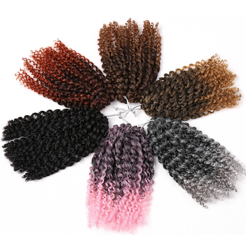Синтетические 12-дюймовые косички Marley Bob Passion Twist волнистые волосы Freetress с эффектом