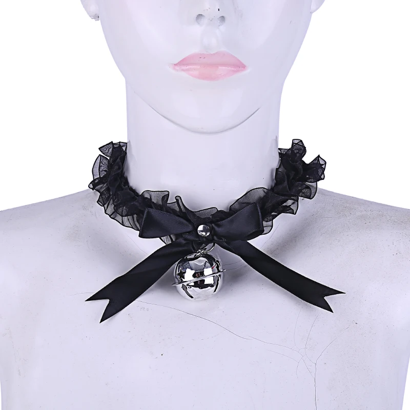 Косплей Банни Сексуальный колокольчик кружевной воротник флирт рабыня БДСМ