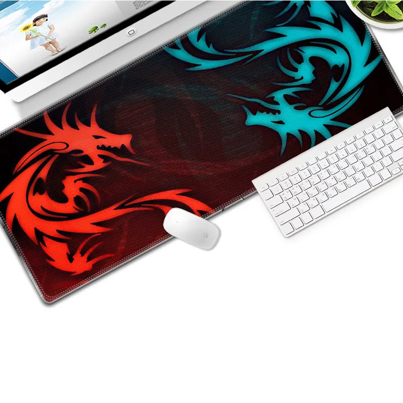Высокоскоростной игровой коврик для мыши и клавиатуры серии Red Dragon 700*300 мм